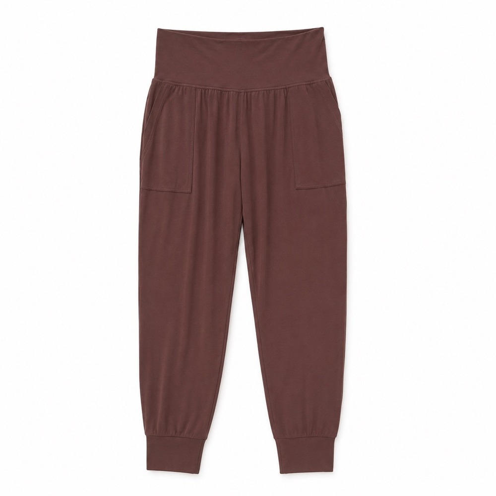 Athleta Salutation Jogger Powervita Womens Size M Brown High Rise Pants Active